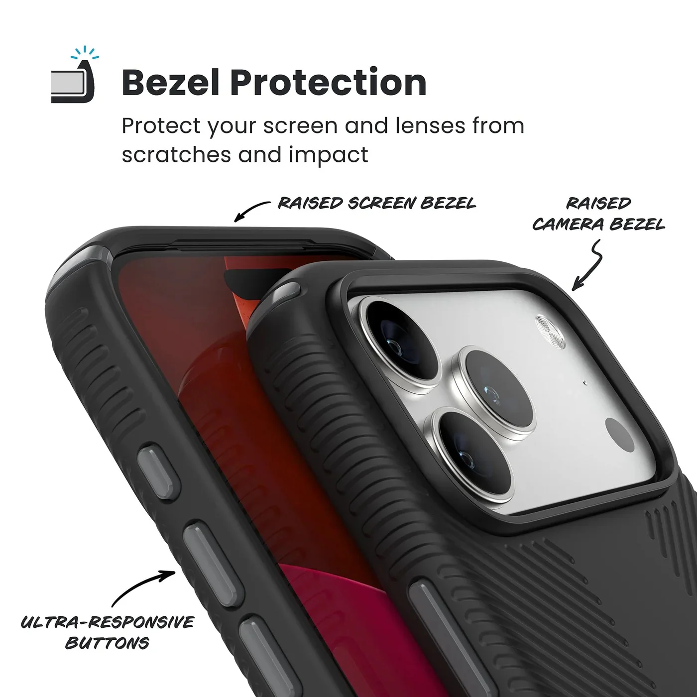 Speck Presidio2 Grip with ClickLock - iPhone 17 Pro Max - Black/Grey - Image 7