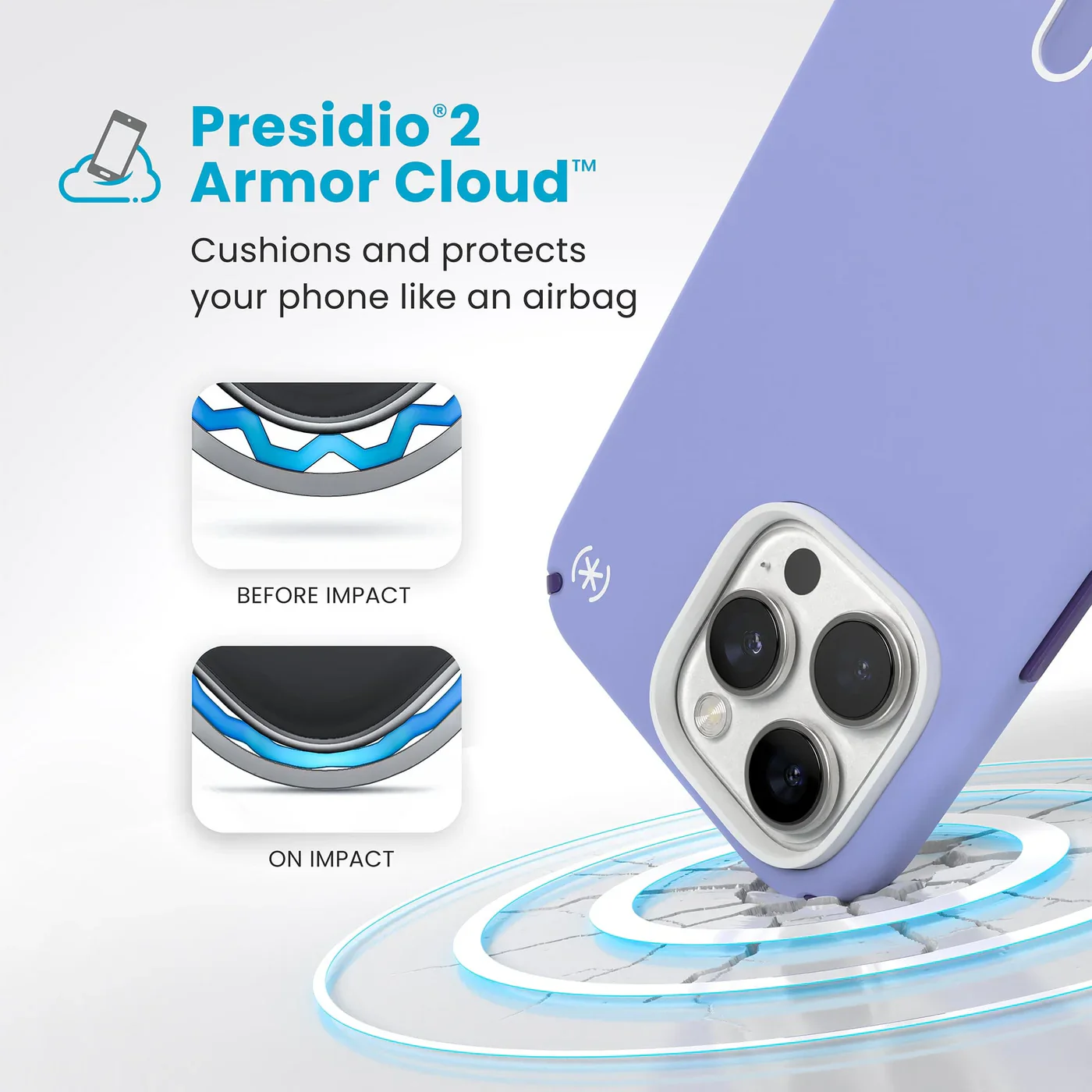 Speck Presidio2 Pro MagSafe with ClickLock for iPhone 16 Pro Max - Lavender Purple - Image 7