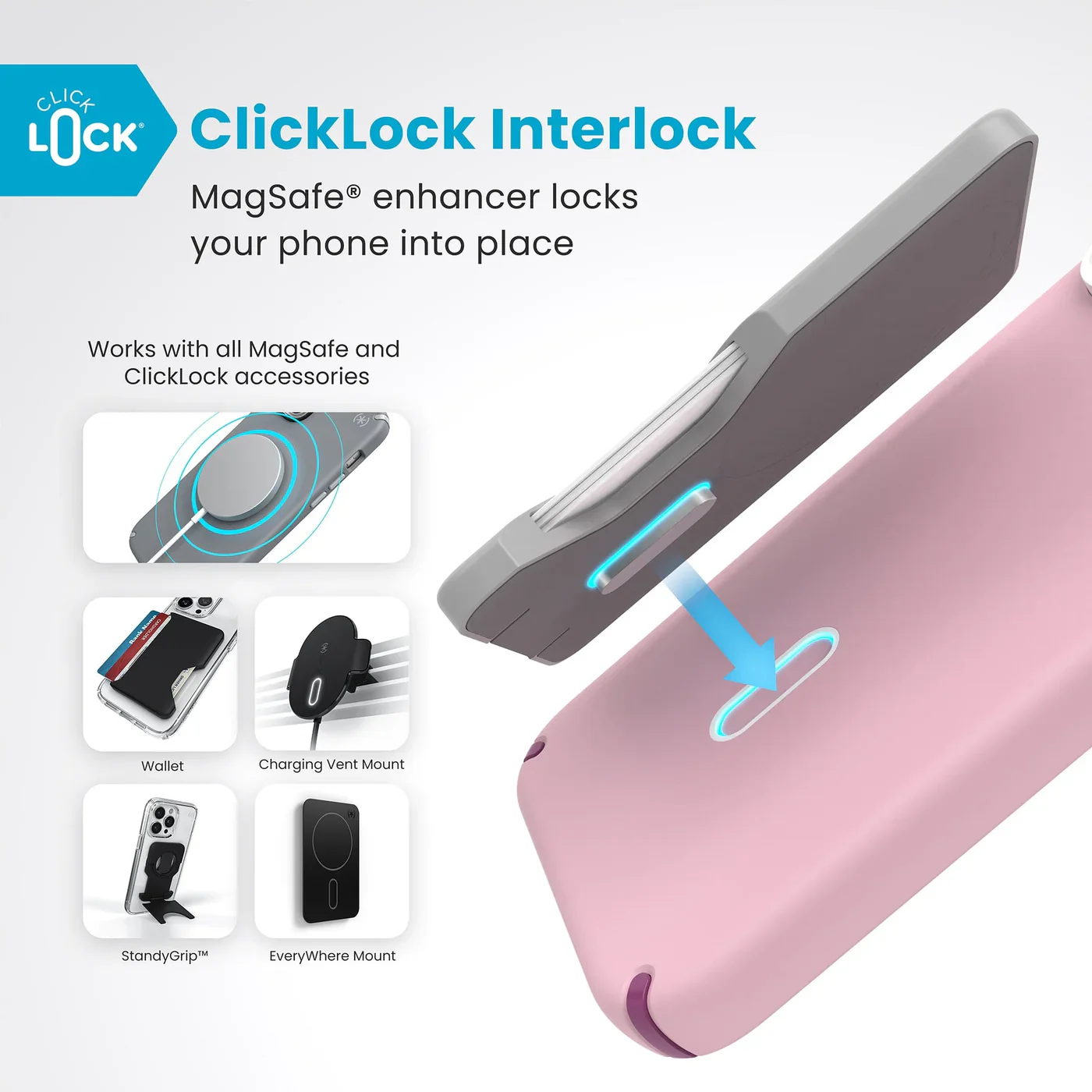 Speck Presidio2 Pro MagSafe with ClickLock for iPhone 16 Pro Max - Pink Boysenberry Purple - Image 5