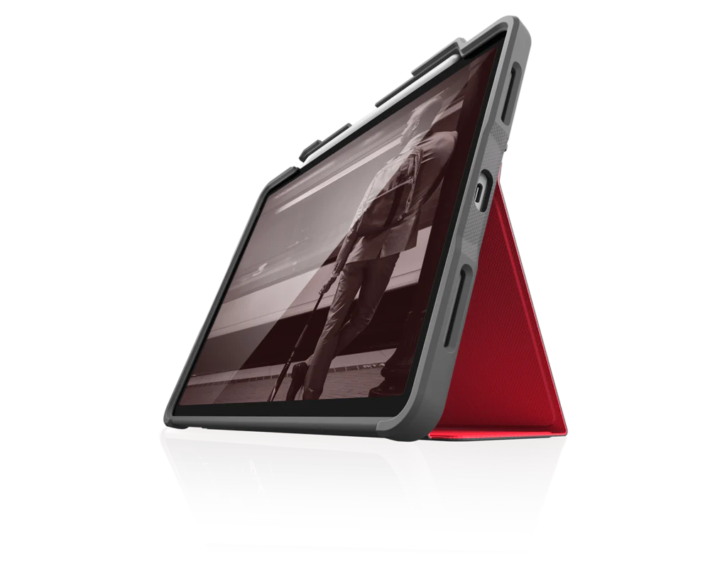 STM Dux Plus Folio Case for iPad Air 11" M2 / M3 / 4th / 5th Gen - Red - Image 3