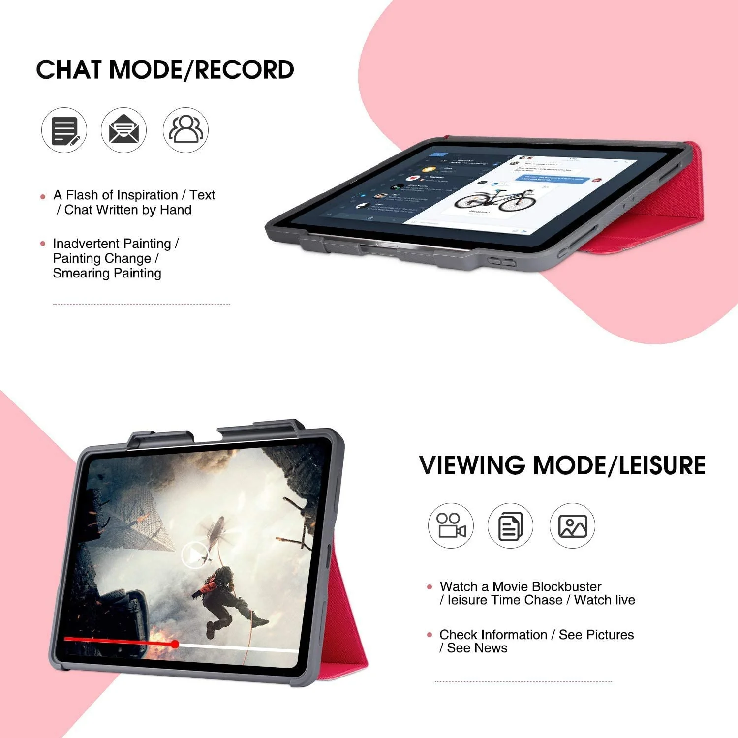 STM Dux Plus Rugged Case For iPad Pro 12.9 3rd Gen 2018 -  Red - Image 4