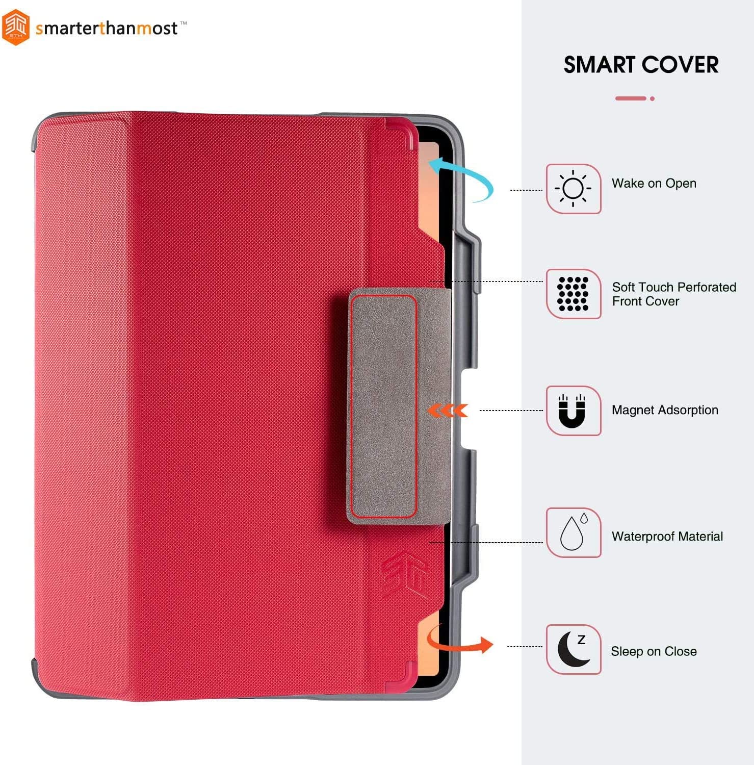 STM Dux Plus Rugged Case For iPad Pro 12.9 3rd Gen 2018 -  Red - Image 5