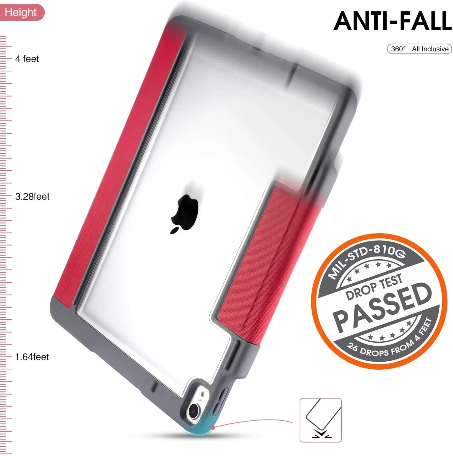 STM Dux Plus Rugged Case For iPad Pro 12.9 3rd Gen 2018 -  Red - Image 6