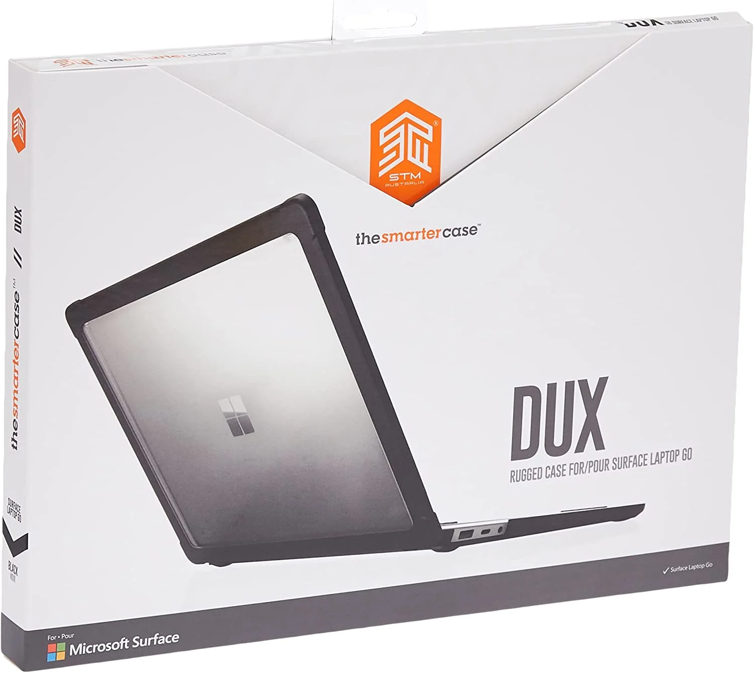 STM DUX Tough Protective Case for Surface Laptop Go 3 / 2 / 1  - Clear Black - Image 4