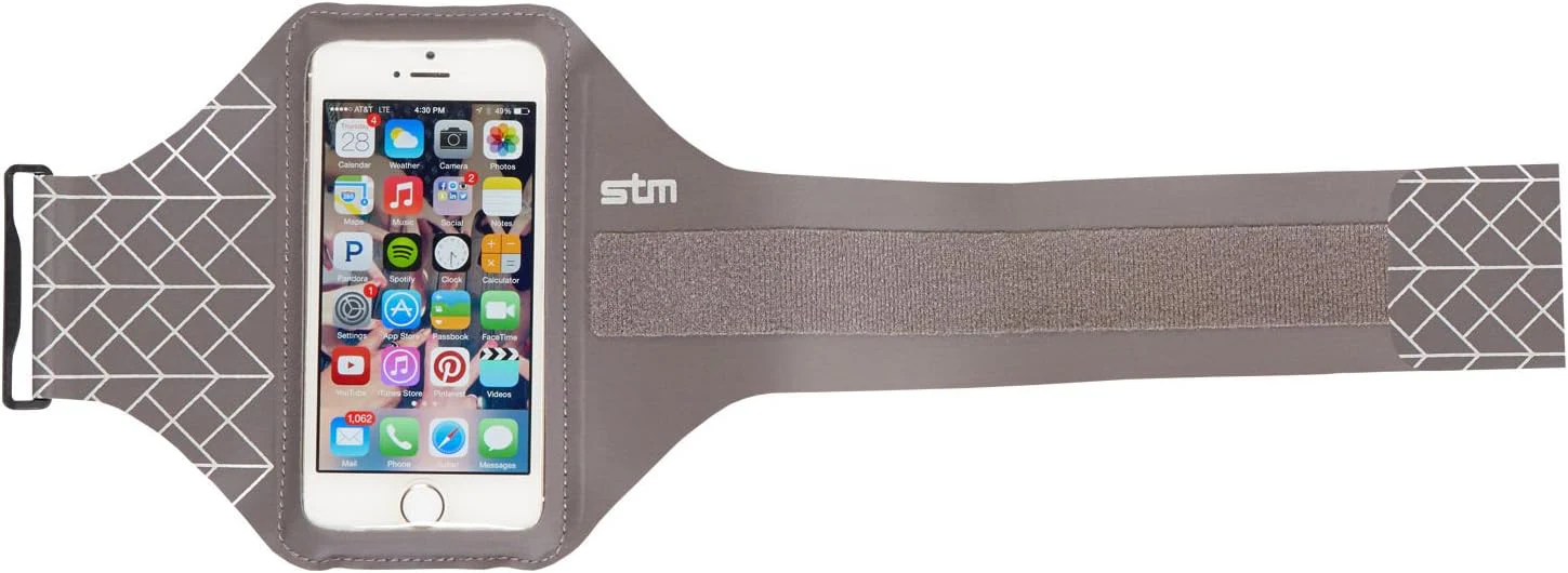 STM Sports Armband for iPhone SE 2022 / SE 2020 / 8 / 7 / 6 - Dark Grey - Image 2
