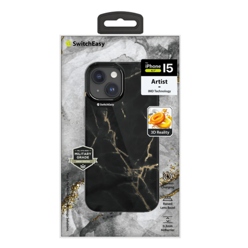 SwitchEasy Artist Case iPhone 15 Standard 6.1 Noir - FREE Screen Guard - Image 6