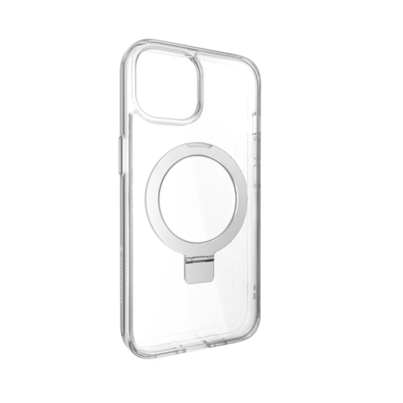 SwitchEasy MagStand M MagSafe Grip Case for iPhone 16e / 15 / 14 Standard 6.1 - Transparent - Image 5