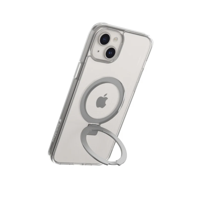 SwitchEasy MagStand M MagSafe Grip Case iPhone 15 Plus 6.7 - Transparent - Image 6