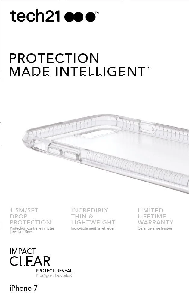 Tech21 Impact Clear Case for iPhone SE 2022 / 2020 / 8 / 7 - Clear - Image 5