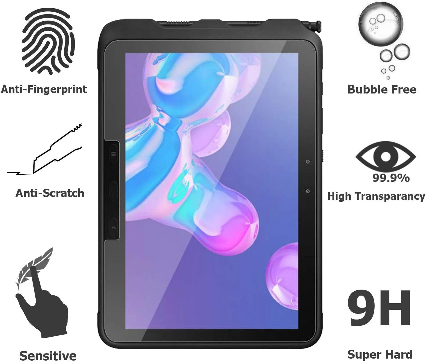 Tempered Glass Screen GuardSamsung Tab Active 5 Pro X356 2025 - Clear - Image 3