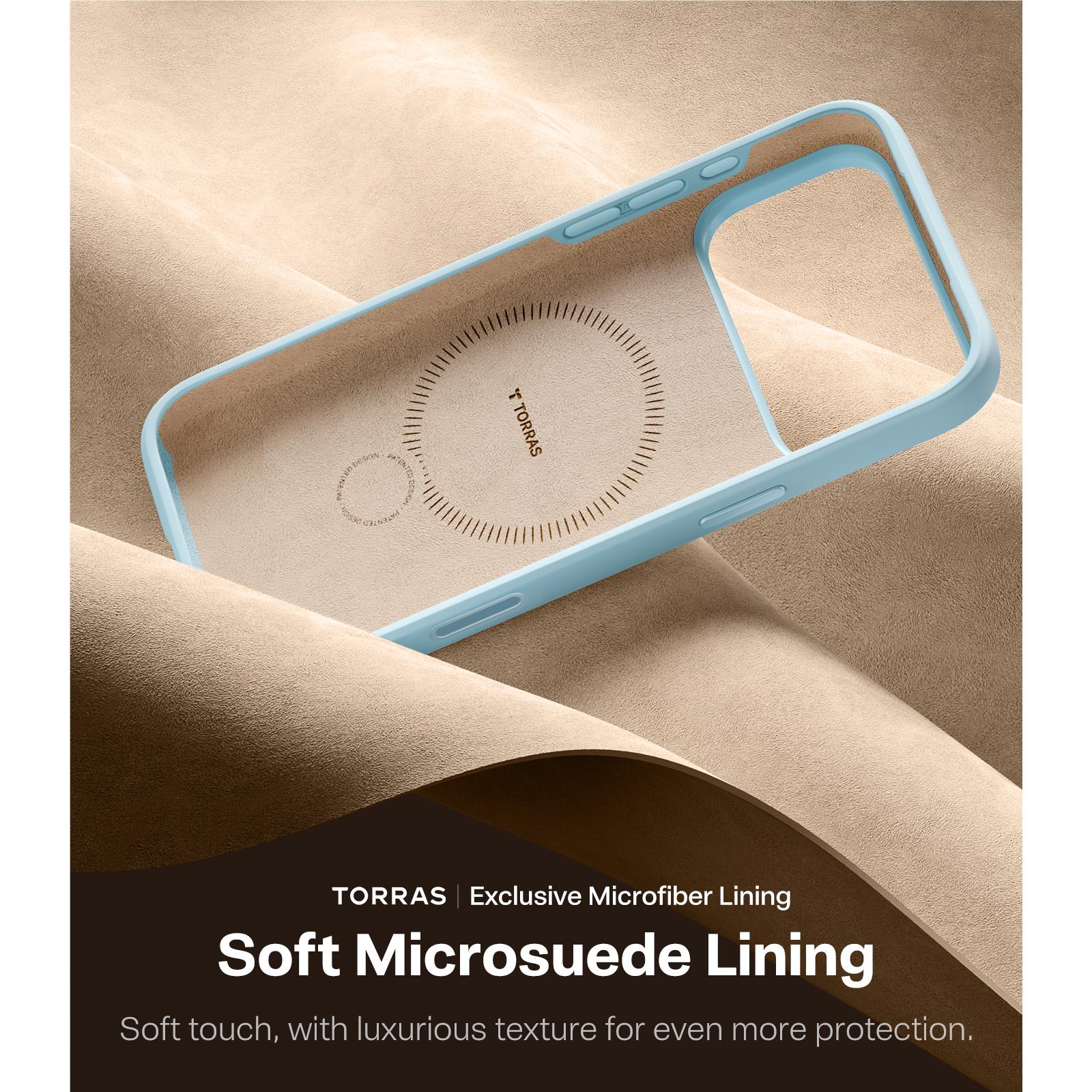 Torras Ostand Silicone MagSafe Case iPhone 17 Pro - Baby Blue - Image 7