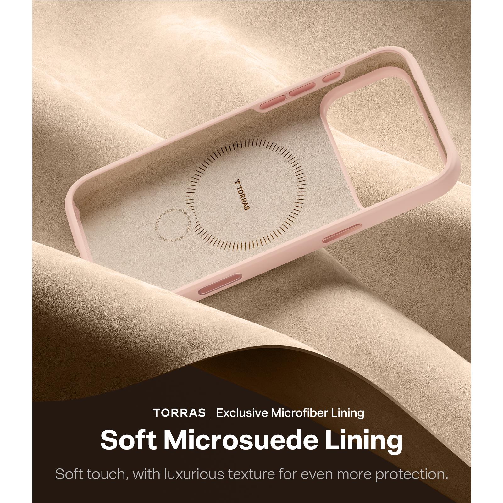 Torras Ostand Silicone MagSafe Case iPhone 17 Pro Max - Rain Mist Pink - Image 6