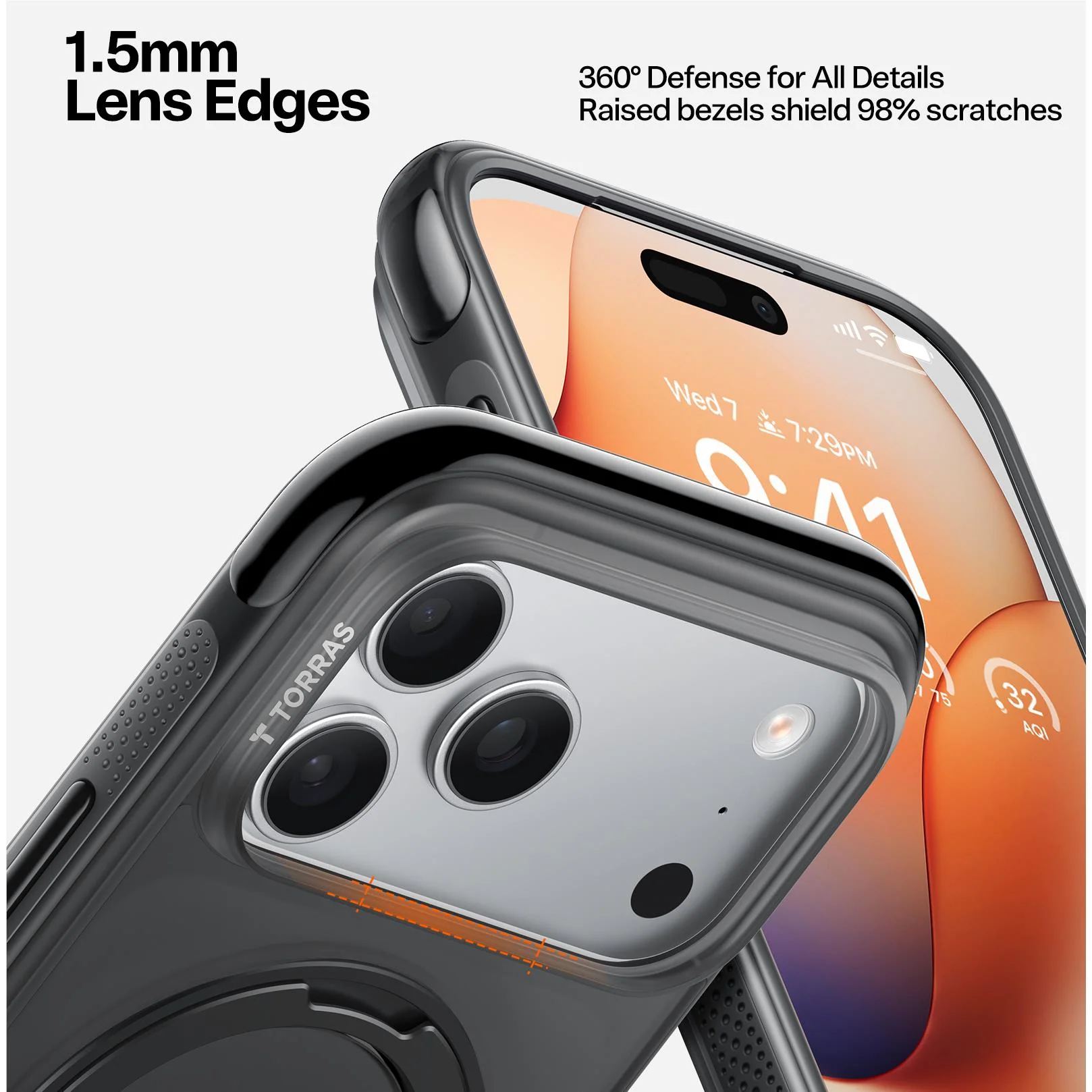 Torras Ostand R Air MagSafe Case iPhone 17 Pro - Black - Image 4