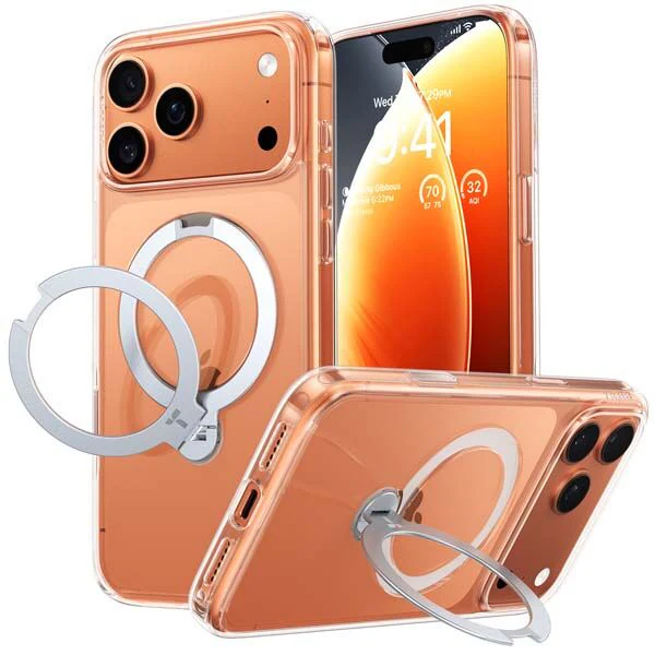 Torras Ostand Spin MagSafe Case iPhone 17 Pro Max - Clear - Image 2