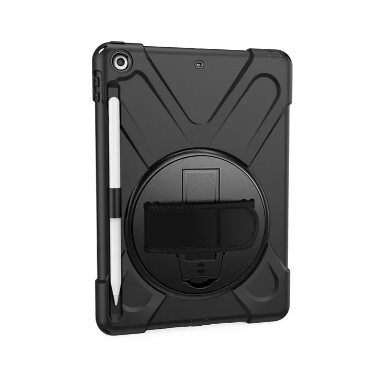 Rugged Protective Case Hand & Shoulder Strap iPad 9th & 8th & 7th Gen 10.2 inch - Black - Image 4