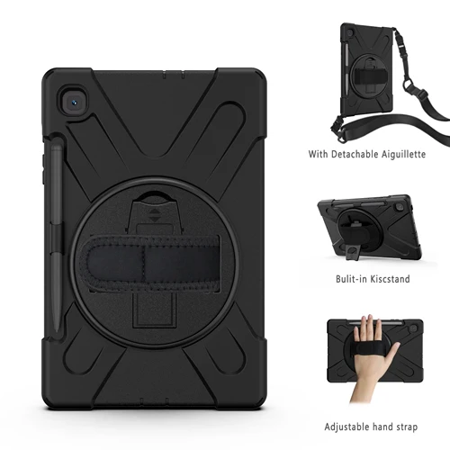 Rugged Case Hand & Shoulder Strap Samsung Tab S6 10.5 T860 - Black - Image 2