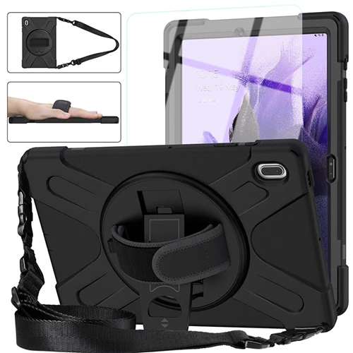 Rugged Case Hand & Shoulder Strap Galaxy Tab S7 FE 2021 12.4 SM-T730 T733 T736 - Image 8