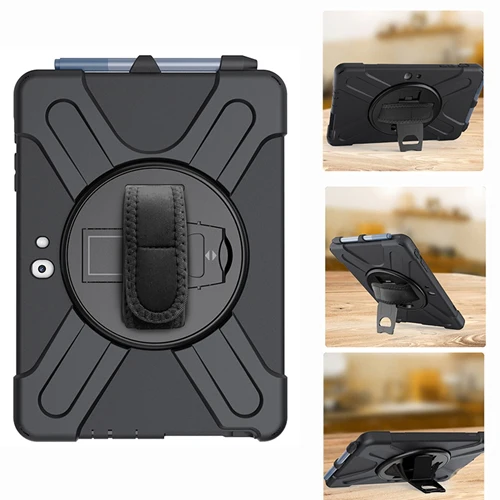 Rugged Protective Case Hand & Shoulder Strap Microsoft Surface Go 4 & 3 & 2 & 1 - Black - Image 4