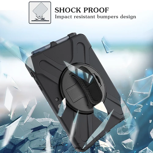 Rugged Protective Case Hand & Shoulder Strap Microsoft Surface Go 4 & 3 & 2 & 1 - Black - Image 6