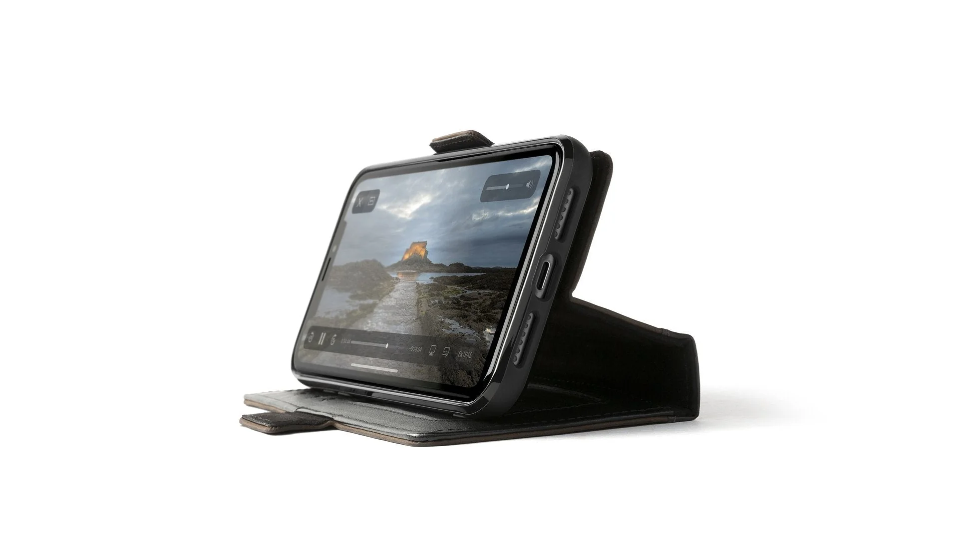 Twelve South BookBook Leather Wallet MagSafe Case For iPhone 13 Mini - Black - Image 9