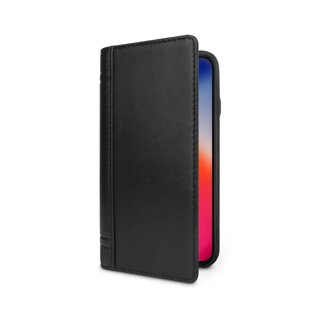 Twelve South Journal Full-Grain Leather Folio Wallet Case  iPhone XS Max - Black - Image 3