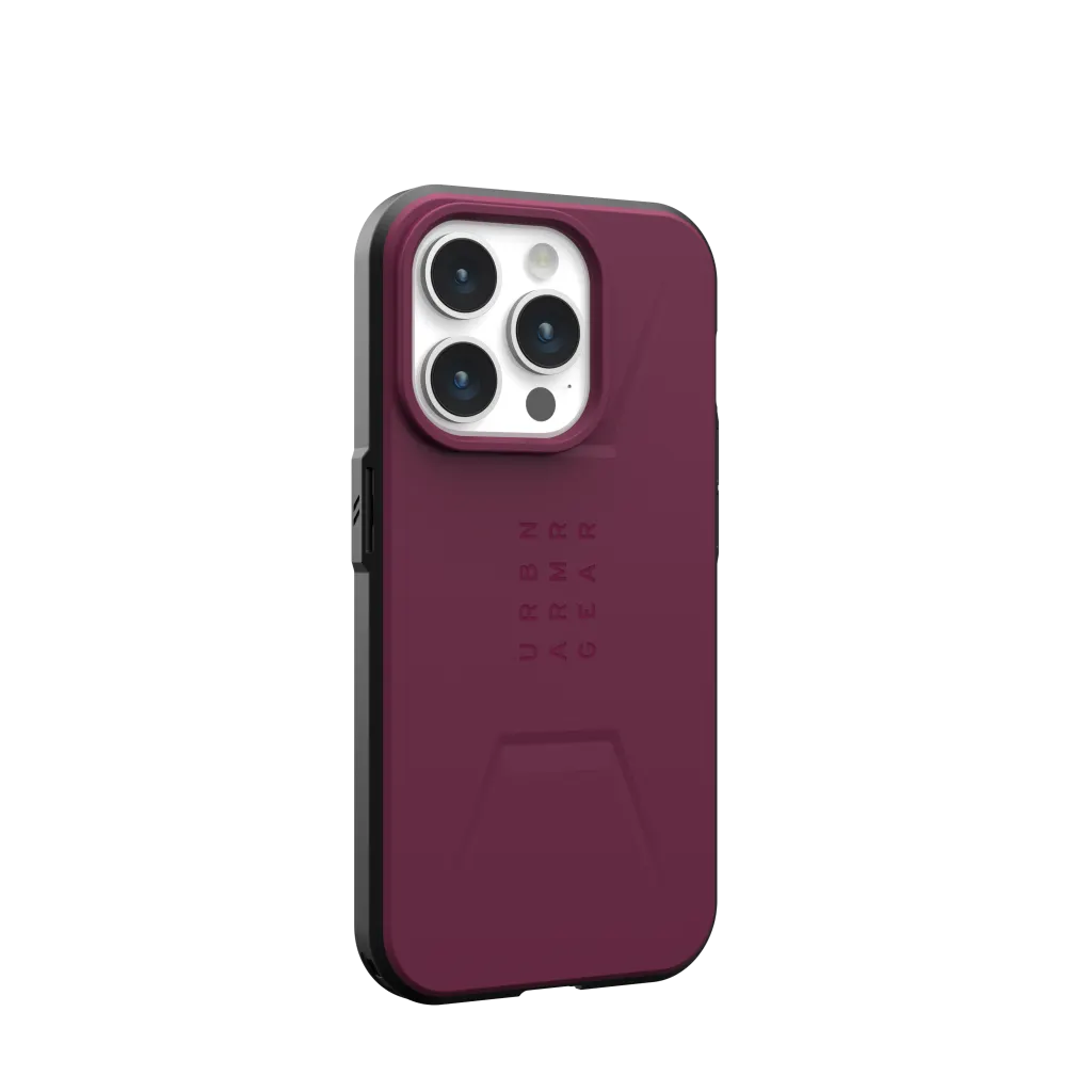 UAG Civilian MagSafe Rugged Slim Case iPhone 15 Pro Max 6.7 Bordeaux - Image 3