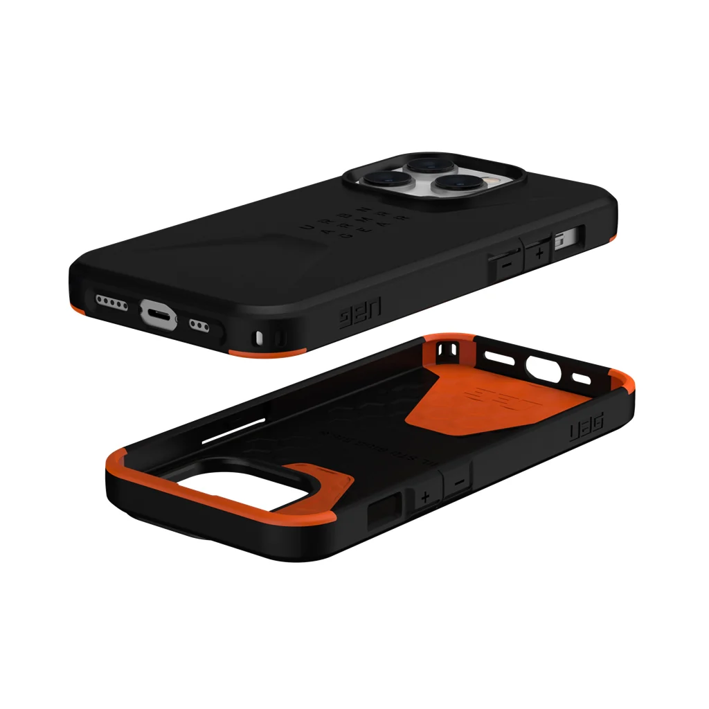 UAG Civilian Rugged Slim Case iPhone 14 Pro Max 6.7 Black - Image 9