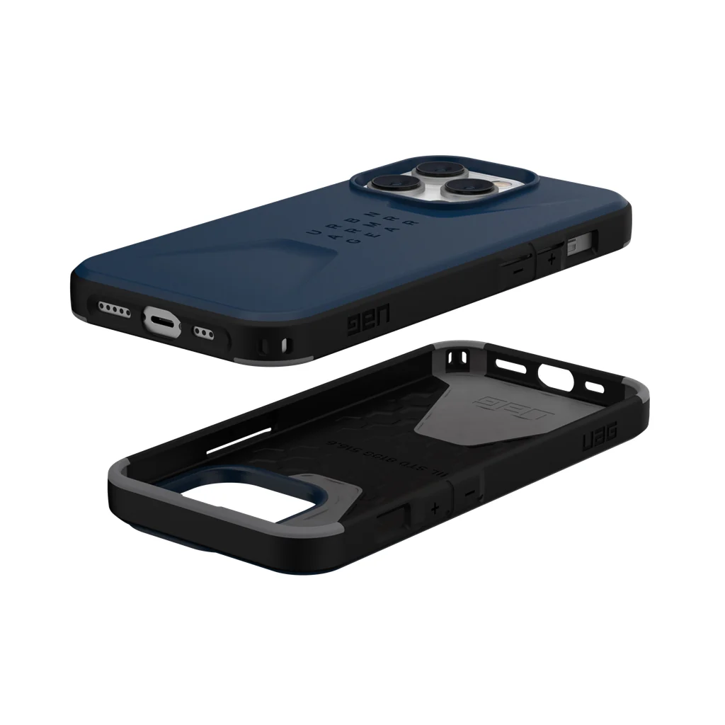 UAG Civilian Rugged Slim Case iPhone 14 Pro Max 6.7 Mallard Blue - Image 8