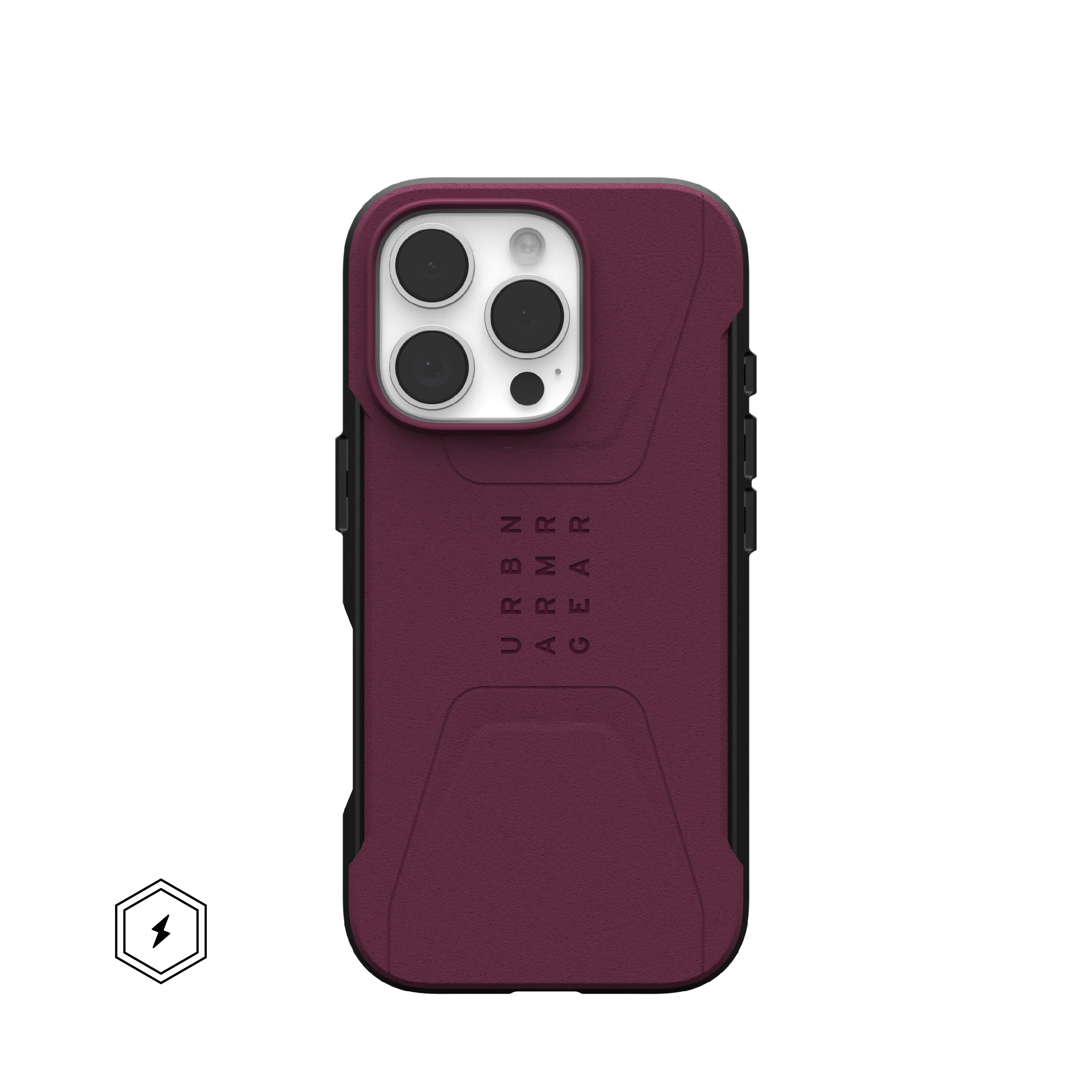 UAG Civilian Rugged Slim iPhone 16 Pro 6.3 Case & MagSafe - Bordeaux - Image 5