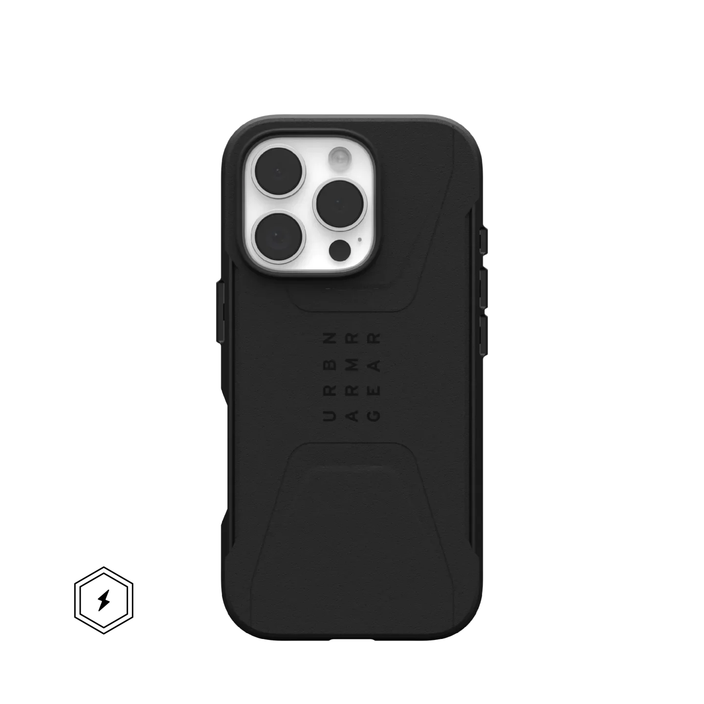 UAG Civilian Rugged Slim iPhone 16 Pro 6.3 Case & MagSafe - Black - Image 2