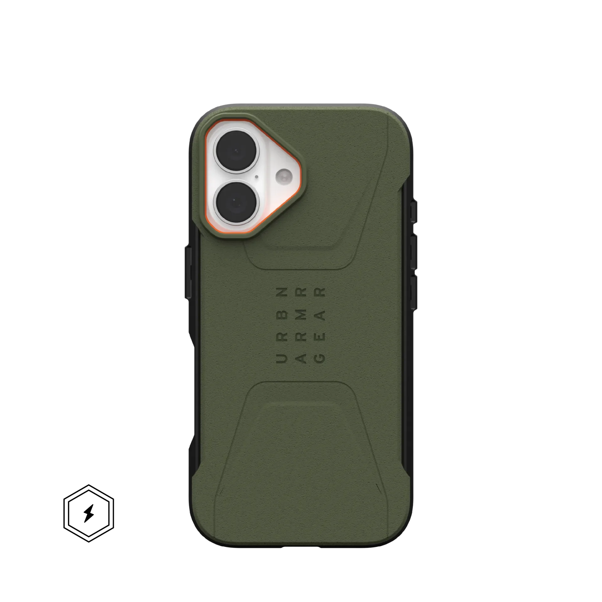 UAG Civilian Rugged Slim iPhone 16 Standard 6.1 Case & MagSafe - Olive - Image 2