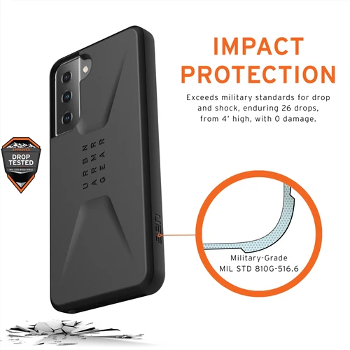 UAG Civilian Rugged Case Samsung S21 5G 6.2 inch - Black - Image 5