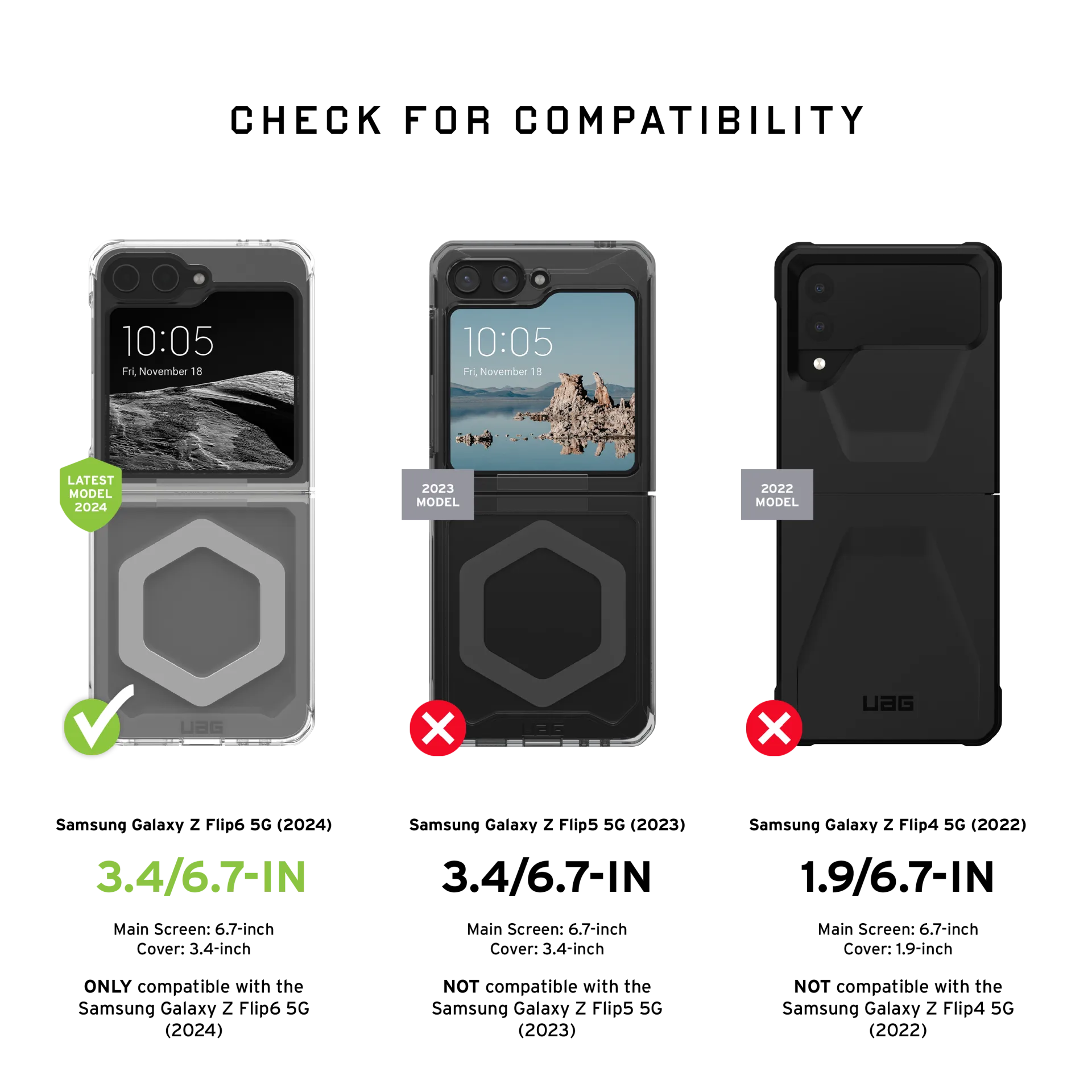 UAG Glass Screen Protector Shield for Samsung Galaxy Z Flip 6 / Flip 7 FE - Clear - Image 6
