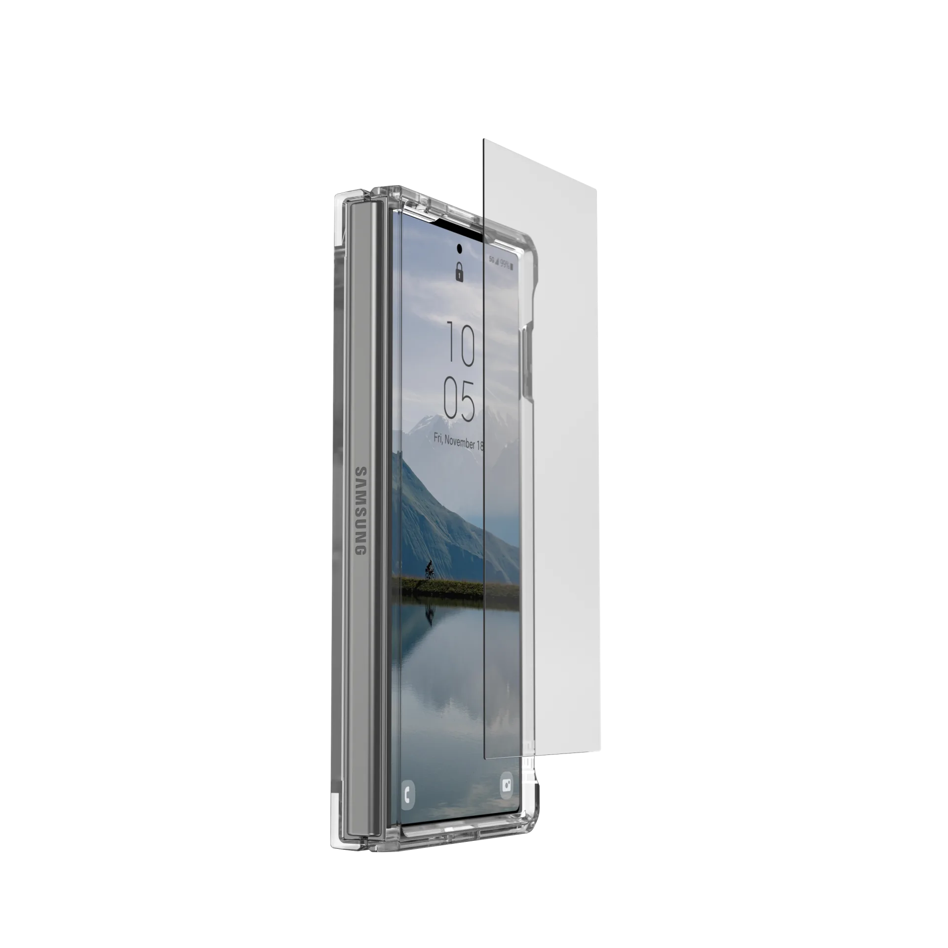 UAG Glass Screen Protector Shield for Samsung Galaxy Z Fold 6  - Clear - Image 5