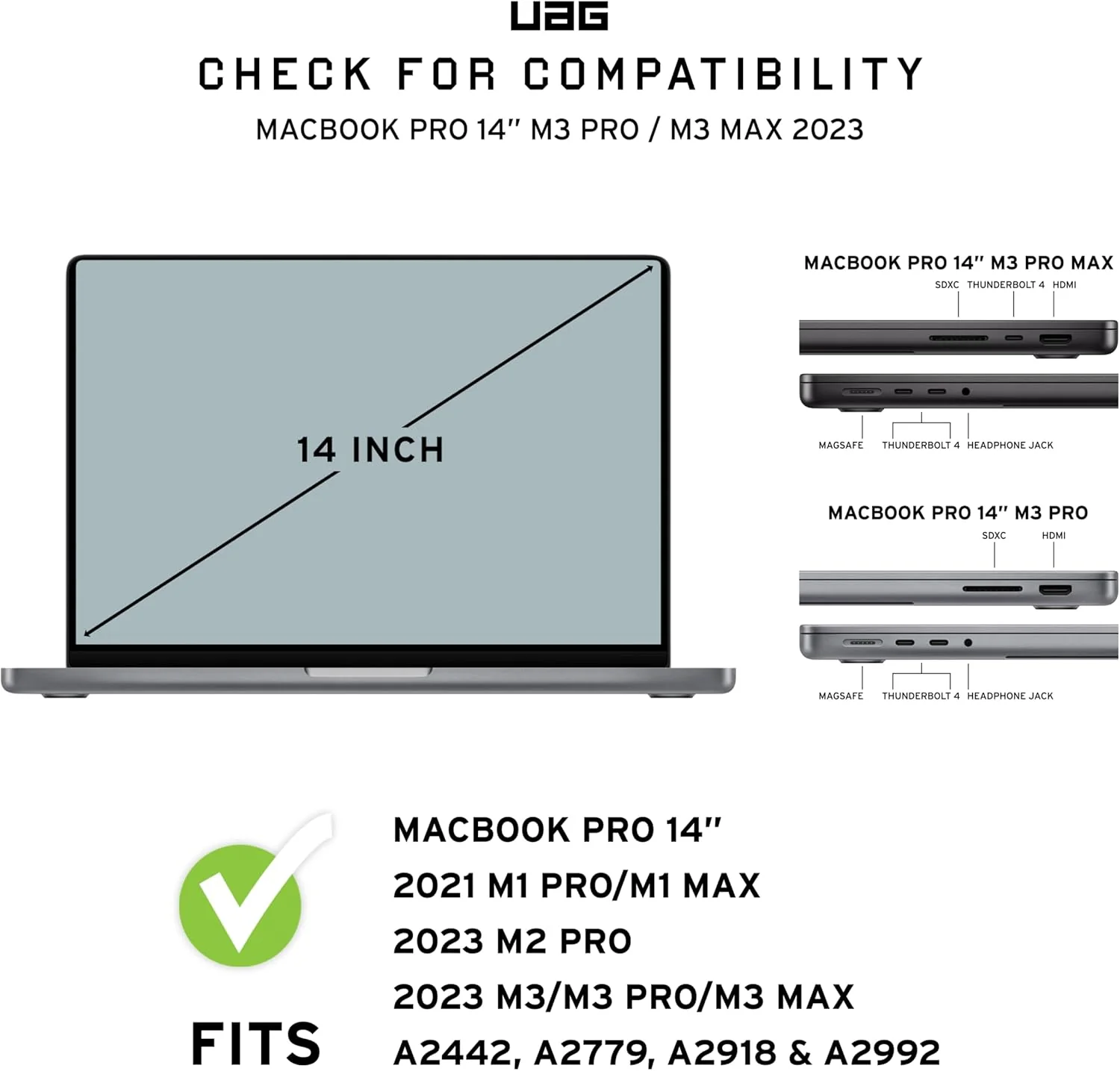 UAG Lucent Case Macbook Pro 14 inch M1 - M5 - Ice Black - Image 8