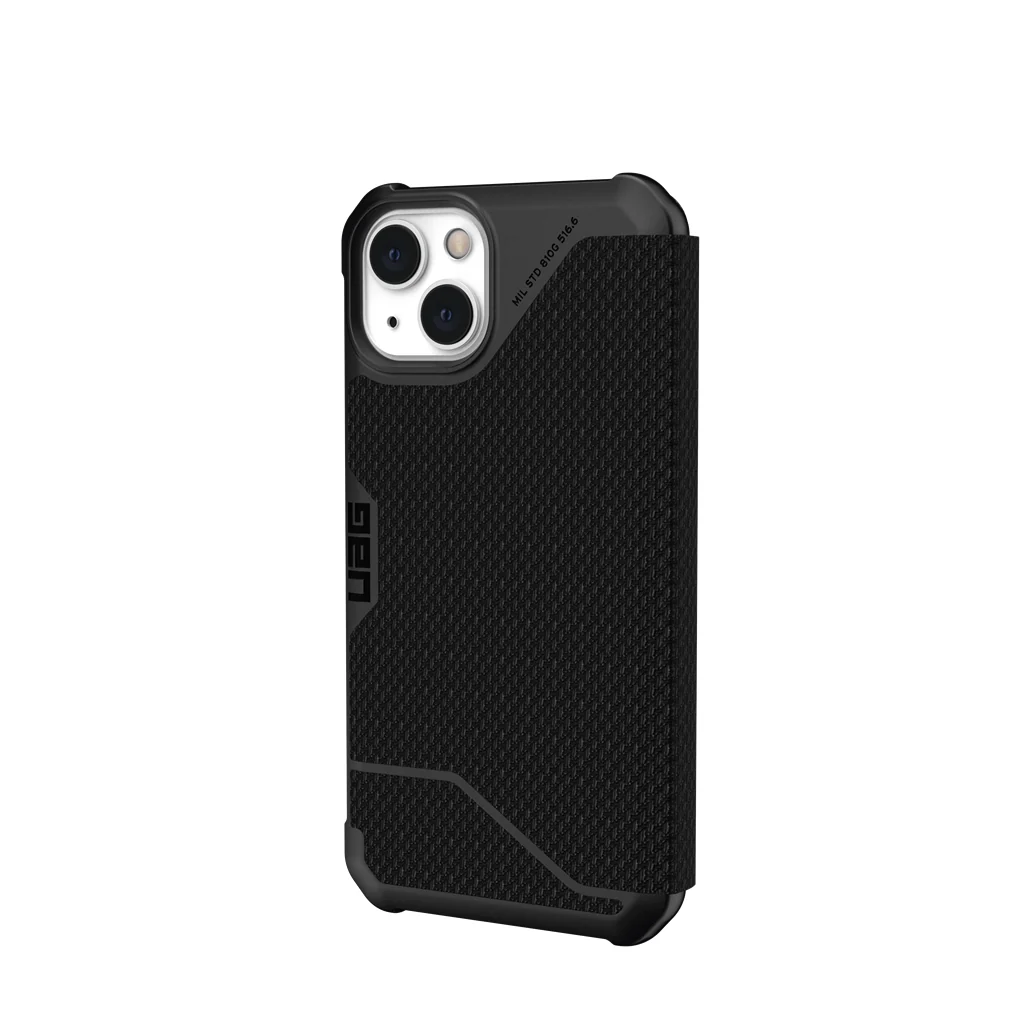 UAG Metropolis Folio Rugged Case iPhone 13 Standard 6.1 Kevlar Black - Image 3