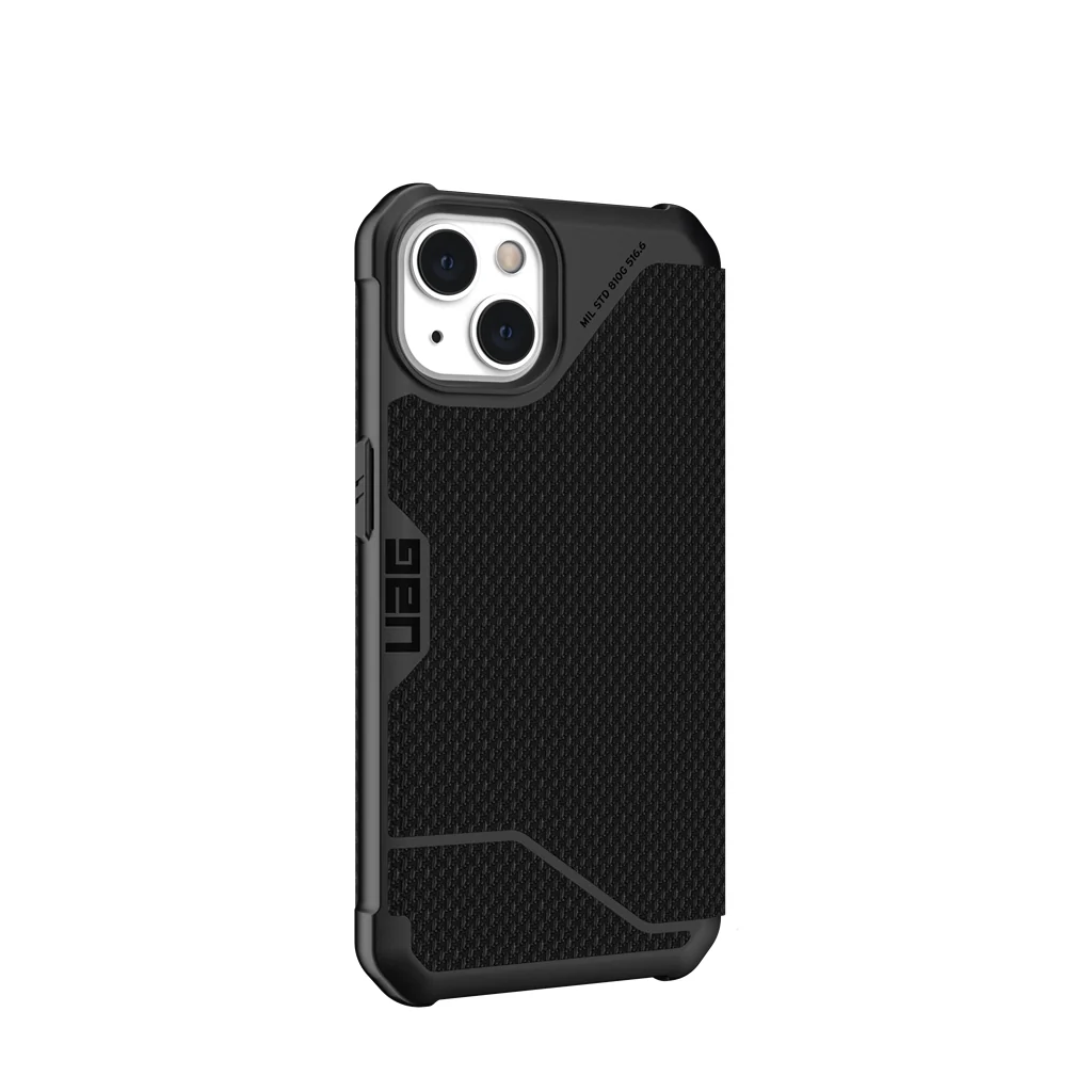 UAG Metropolis Folio Rugged Case iPhone 13 Standard 6.1 Kevlar Black - Image 4