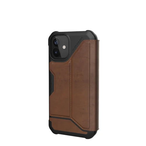 UAG Metropolis Leather Folio Case iPhone 12 Mini 5.4 inch - Brown - Image 2