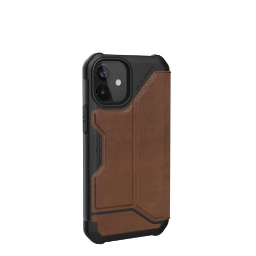 UAG Metropolis Leather Folio Case iPhone 12 Mini 5.4 inch - Brown - Image 3