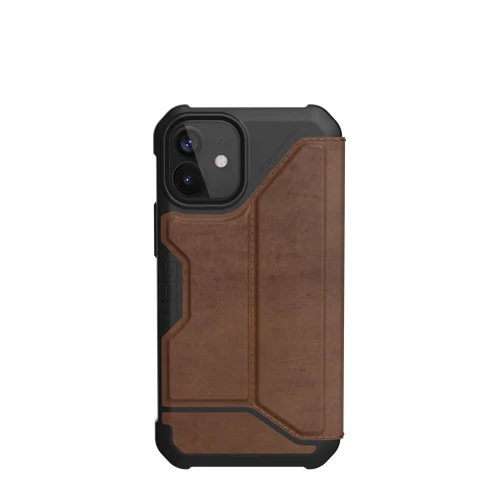 UAG Metropolis Leather Folio Case iPhone 12 Mini 5.4 inch - Brown - Image 4