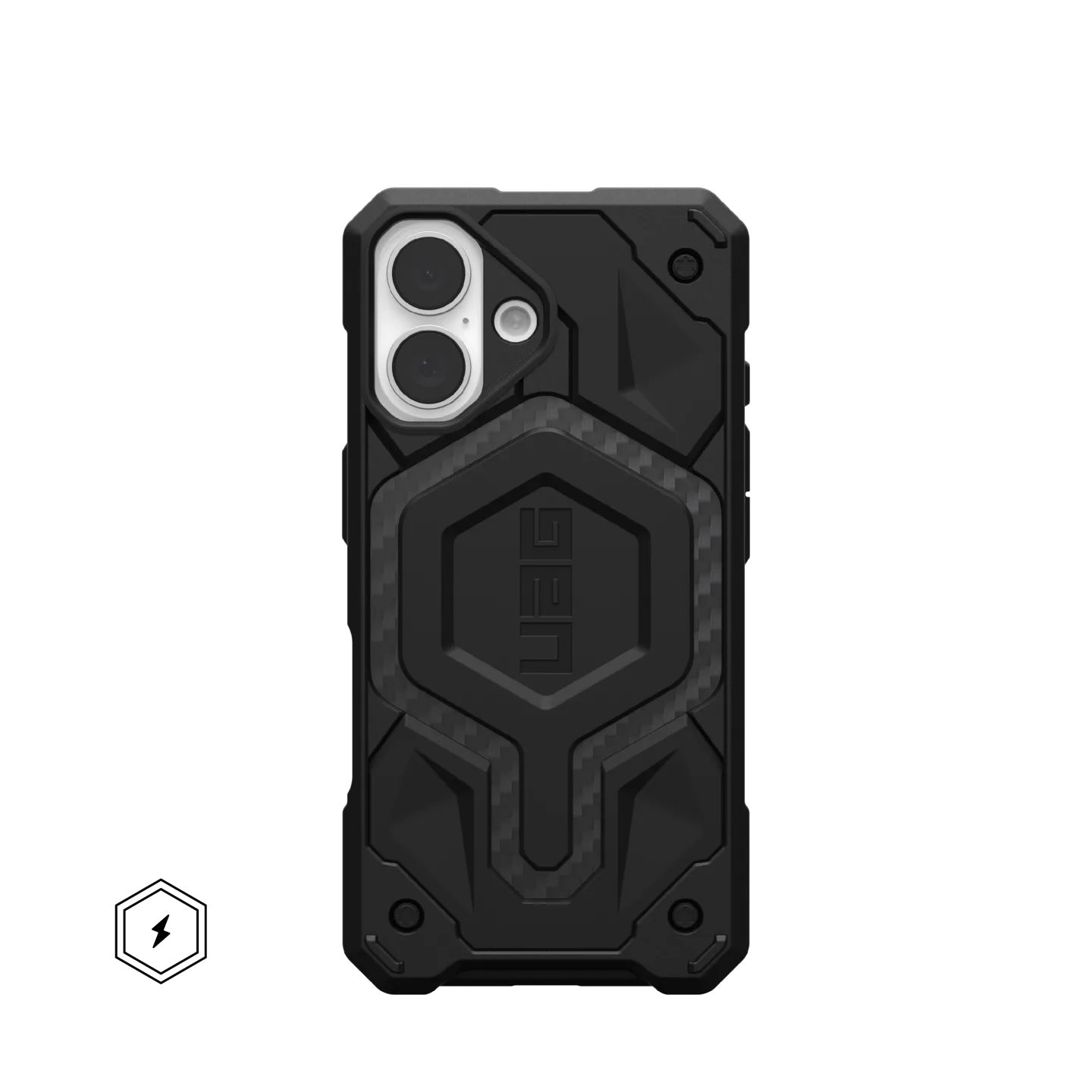 UAG Monarch Pro iPhone 16 Plus 6.7 Case & MagSafe - Carbon Fibre Black - Image 4