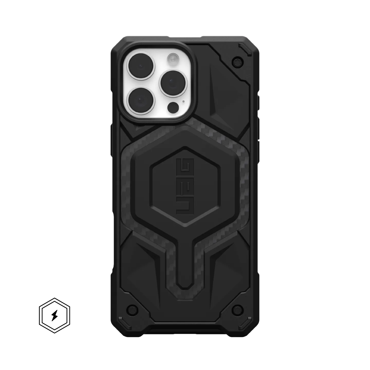 UAG Monarch Pro iPhone 16 Pro 6.3 Case & MagSafe - Carbon Fibre Black - Image 2