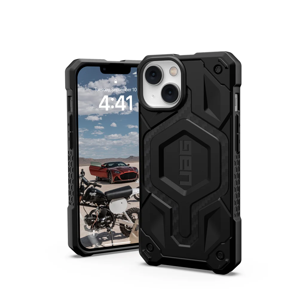 UAG Monarch Pro Rugged MagSafe Case iPhone 14 Plus 6.7 Carbon Fiber - Image 8