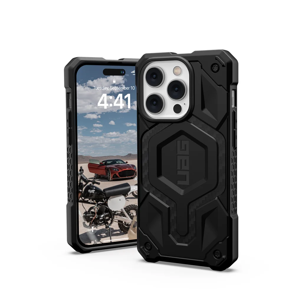 UAG Monarch Pro Rugged MagSafe Case iPhone 14 Pro 6.1 Carbon Fiber - Image 9