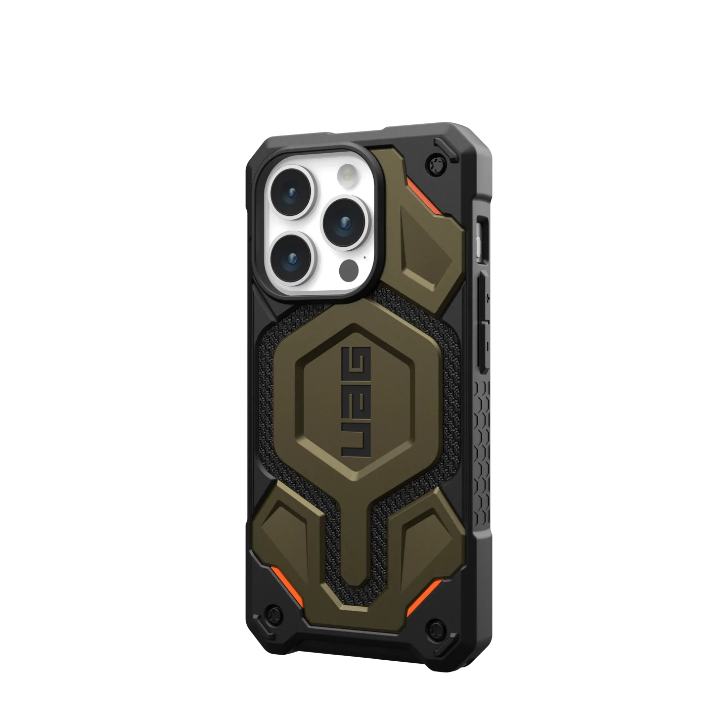 UAG Monarch Pro Rugged MagSafe Case iPhone 15 Pro 6.1 Kevlar Green - Image 8