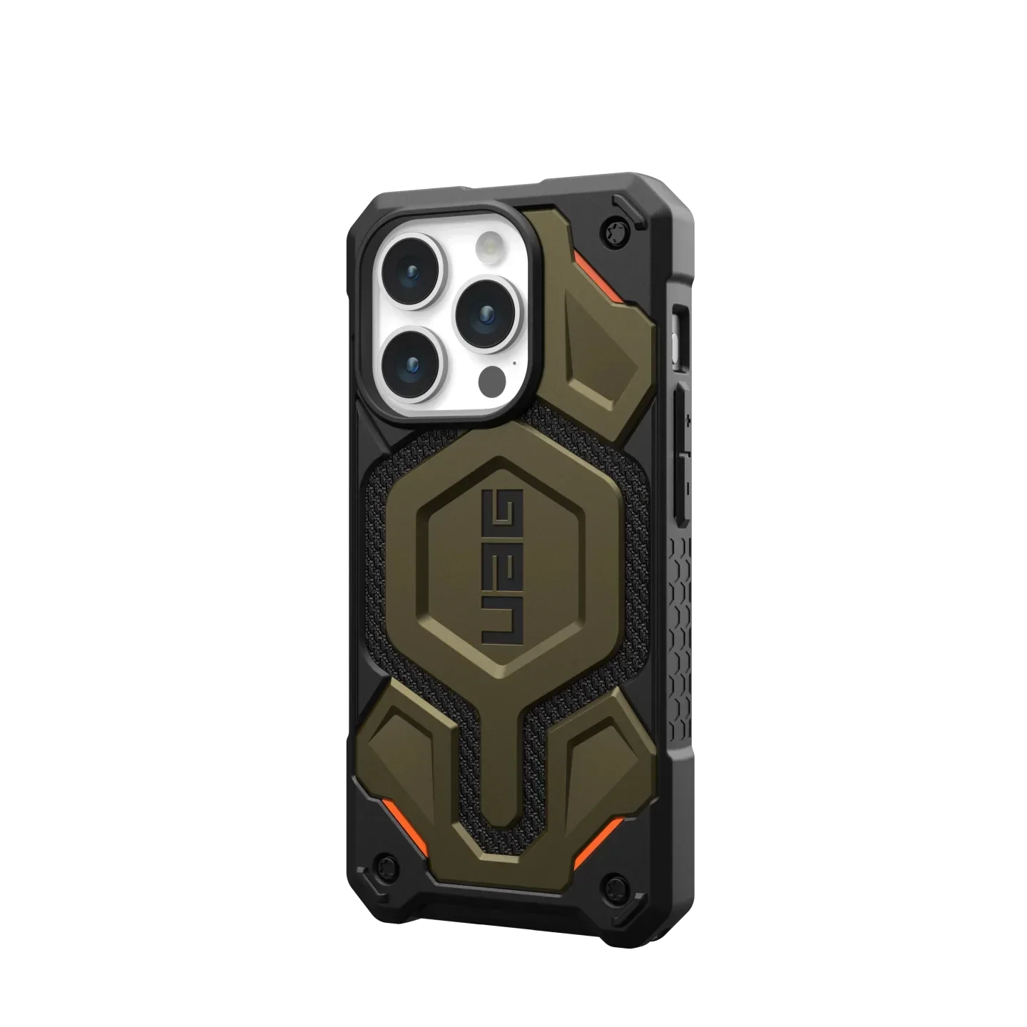 UAG Monarch Pro Rugged MagSafe Case iPhone 15 Pro Max 6.7 Kevlar Green - Image 8