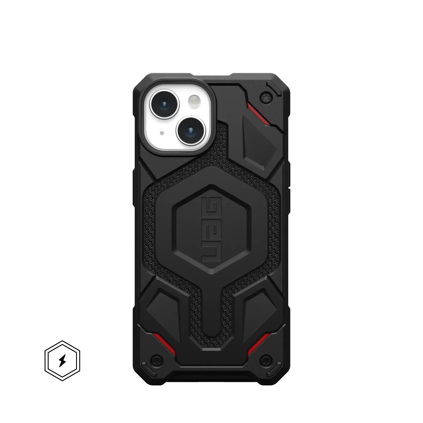UAG Monarch Pro Rugged MagSafe Case iPhone 17e / 16e / 15 / 14 / 13 Standard 6.1 - Kevlar Black - Image 6