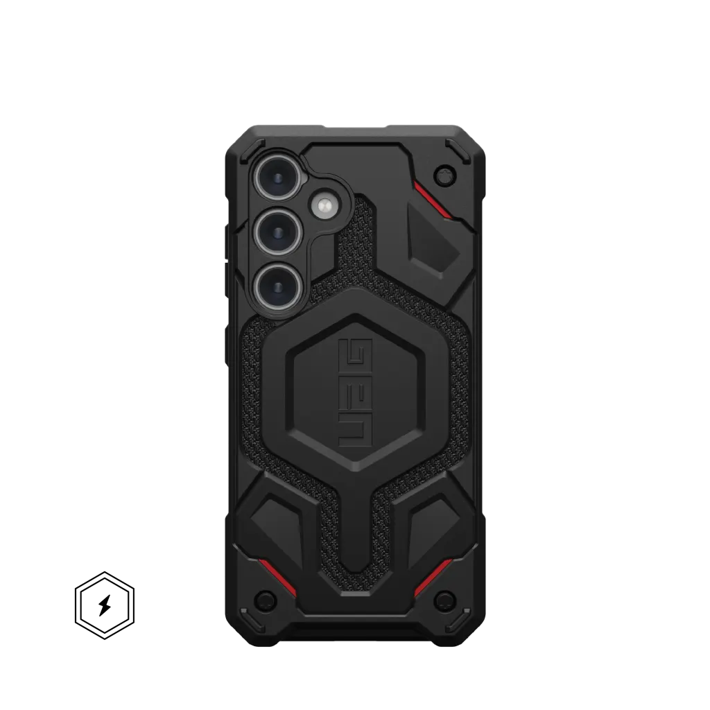 UAG Monarch Pro Rugged Case & Magnet Samsung S24 5G 6.2 - Kevlar Black - Image 2