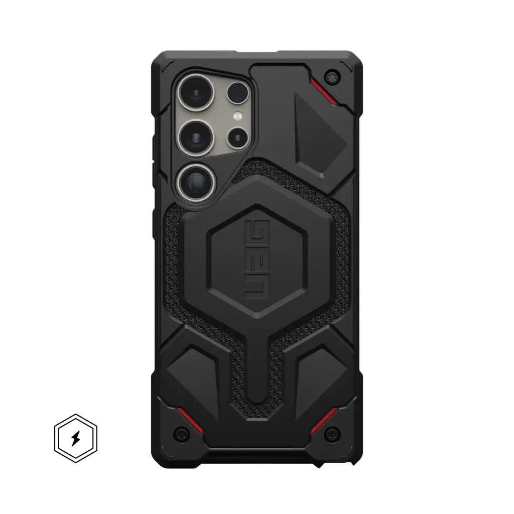 UAG Monarch Pro Rugged Case & Magnet Samsung S24 Ultra 5G 6.8 - Kevlar Black - Image 2