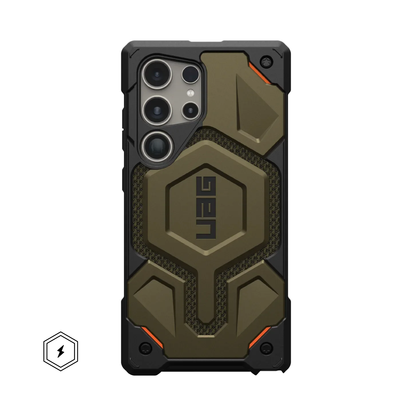 UAG Monarch Pro Rugged Case & Magnet Samsung S24 Ultra 5G 6.8 - Kevlar Green - Image 6